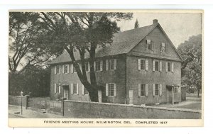 DE - Wilmington. Friends Meeting House, Completed in 1817