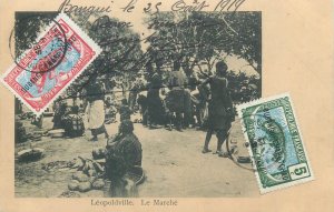 Belgian Congo Leopoldville Bangui market ethnic types 1919 Oubangui Chari Tchad 