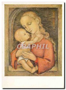 Postcard Modern Madonna in Rot Hummel Aus dem Buch