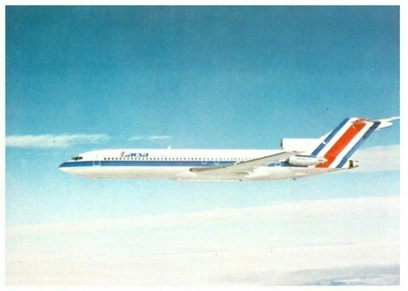 Lacsa The Airline of Costa Rica Boeing 727 200 Airline Issued Postcard 