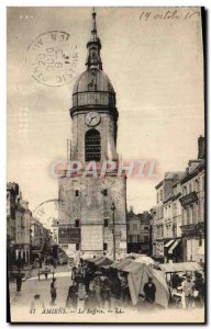 Old Postcard Amiens The Belfry