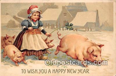 Happy New Year  Postcards Post Cards Old Vintage Antique  Happy New Year