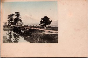 Japan Mount Fuji Tinted Vintage Postcard C115