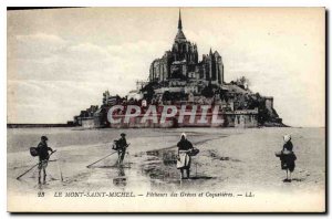Old Postcard Mont Saint Michel Pecheurs des Greves and Coquetieres Fishing Pe...