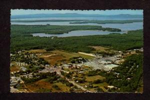 ME Aerial view Sebago Lake Town North Windham Maine Postcard PC