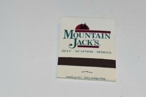 Mountain Jack's Beef Seafood Spirits 20 Strike Matchbook