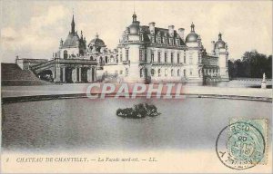 Old Postcard Chateau de Chantilly Facade North East