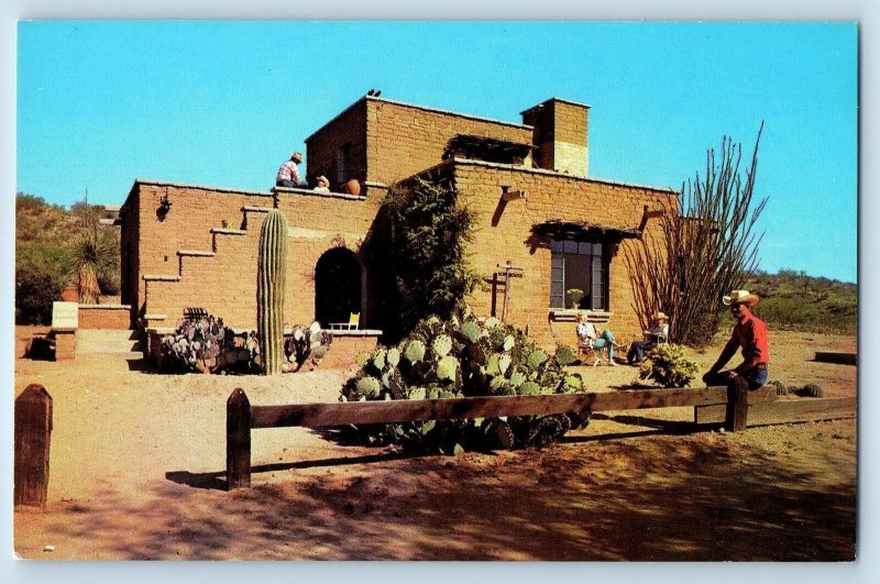 c1950's Rex Ranch One Of Charming Cottages Guests Cactus Amado Arizona Postcard