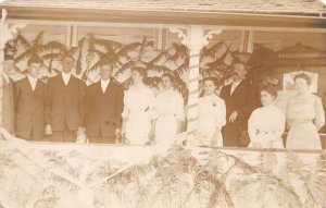 Grand Rapids Michigan Wedding Party Scene Real Photo Vintage Postcard AA72358