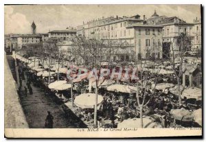 Postcard Old Nice Grand Marche