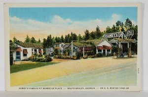 South Baxley Georgia HAMBY'S FAMOUS PIT BARBECUE PLACE Postcard S1