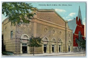 1911 University Church Christ Chapel Exterior Building Des Moines Iowa Postcard