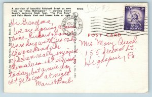 Postcard DE Rehoboth Beach Delaware The Pink Pony Bar Apartments c1960 AG7