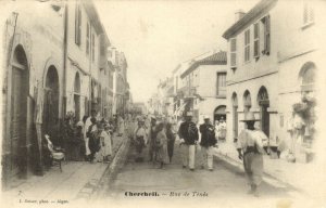 PC CPA ALGERIA, CHERCHELL, RUE DE TÉNÉS, J. GEISER, VINTAGE POSTCARD (b8403)