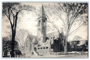1909 First Baptist Church Chapel Exterior Springfield Massachusetts MA Postcard
