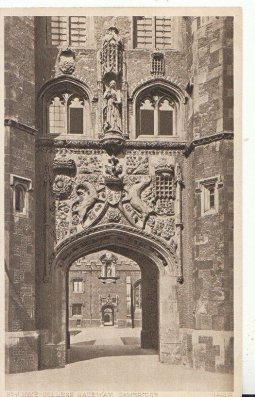 Cambridgeshire Postcard - St John's College Gateway - Cambridge - Ref TZ5859