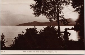 Vancouver BC First Glimpse of the Pacific Ocean Unused RPPC Postcard G88