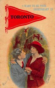 I WANT TO BE YOUR SWEETHEART IN TORONTO CANADA~1918 ROMANCE POSTCARD