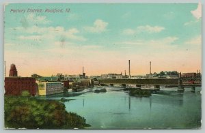 Rockford Illinois~Factory District~1910 Postcard