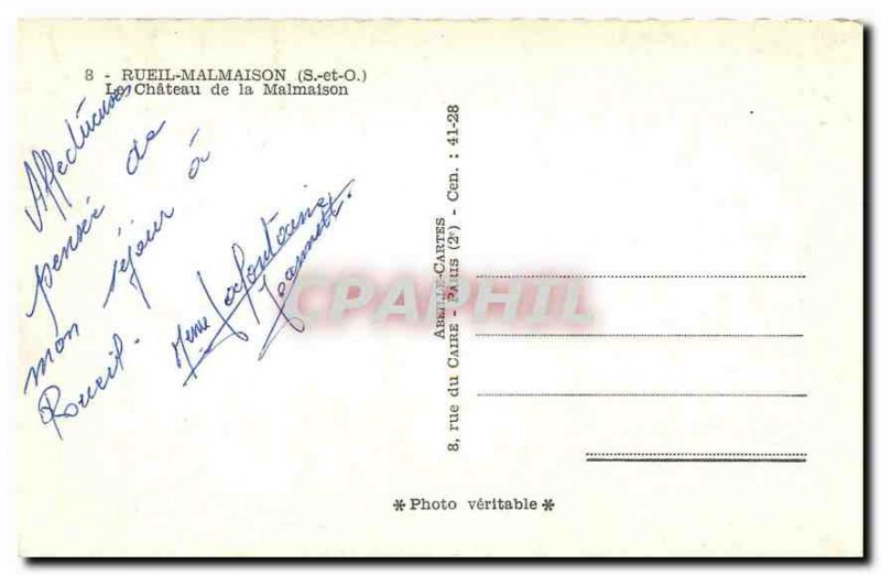 Modern Postcard Rueil-Malmaison S and O Chateau de Malmaison