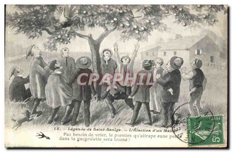 Old Postcard Legends Of St. Saulge The election of a mayor Folklore