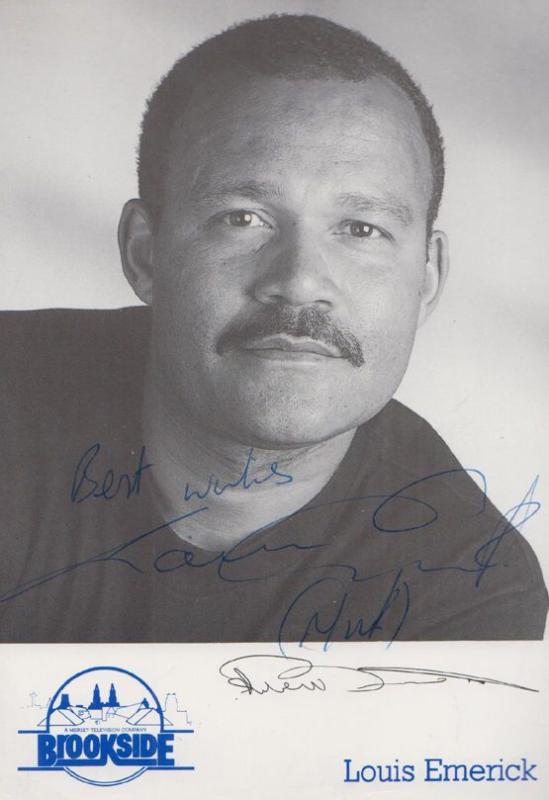 Louis Emerick Vintage Brookside Soap Early Hand Signed Cast Card Photo
