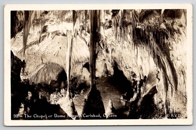 NM Carlsbad Cavern RPPC Chapel Or Dome Room New Mexico Postcard V21