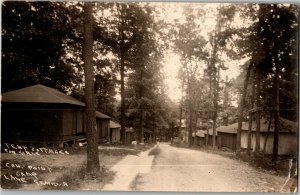 Girls Tent Cottages Covenant Point Bible Church Lake Geneva WI c1931 PostcardF35