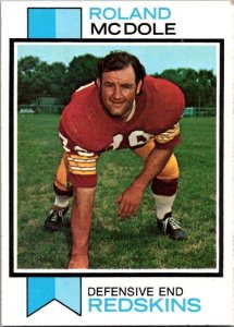 1973 Topps Football Card Roland McDole Washington Redskins sk2413