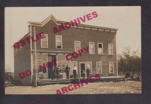 Lyndhurst WISCONSIN RPPC 1912 SALOON BAR Tavern BEER nr Shawano GHOST TOWN DPO