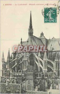 Old Postcard Reims Cathedrale Details Exteriors from the Apse