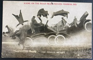 Mint Usa Real Picture Postcards Scene On The Road Near Indiana Harbor IN