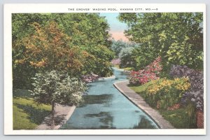 State View~The Groves Wading Pool Kansas City MO~EC Kropp Vintage Postcard