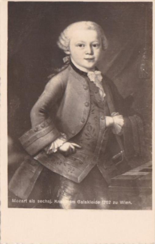 Mozart 6 Years Old Wien Vienna Austria Real Photo