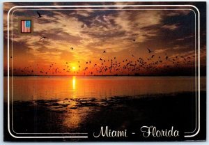 Postcard - Key Biscayne at Sunset - Miami, Florida