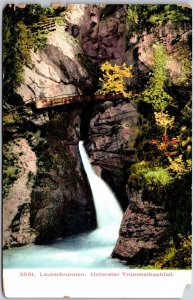 Lauterbrunnen Unterster Trümmelbachfälle Switzerland Waterfalls Postcard