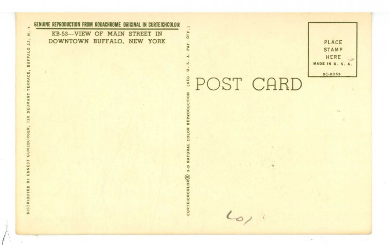 NY - Buffalo. Main Street ca 1958