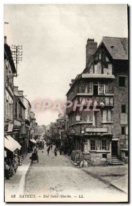 Postcard Old Bayeux Rue Saint Martin