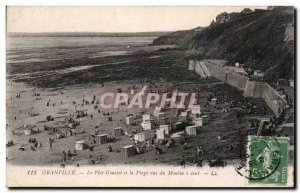 Old Postcard The Granville gusset plate and beach seen from the windmill