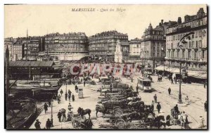 Old Postcard Marseille Quai Des Belges