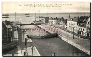 Postcard Old Saint Nazaire New Perspective Entree Locks and the Avant Port