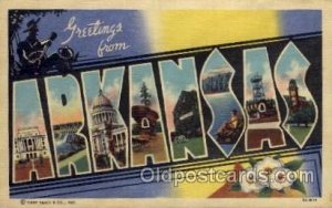 Arkansas Large Letter State 1948 postal used 1946