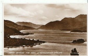 Scotland Postcard - Loch Lomond and Ben Lomond - Stirling - Real Photograph ZZ4