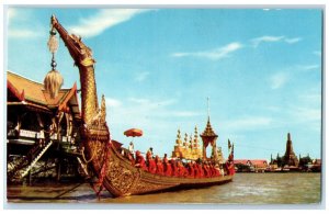 1961 Supanna-Ho-Ngse Barge 25th Century of Buddhism Thailand Posted Postcard