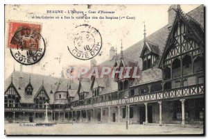 Old Postcard Beaune Hospice Honor Court