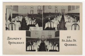 Beaumont Restaurant Interior 20 St John St Quebec Canada postcard