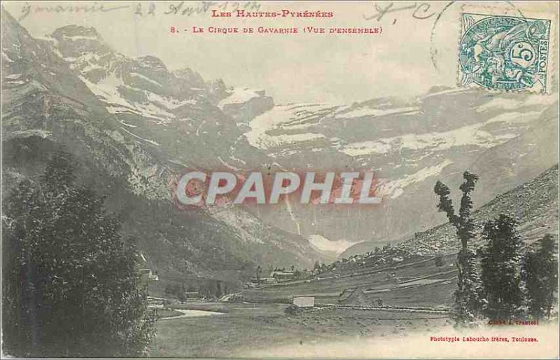 Old Postcard The Hautes-Pyrenees The Gavarnie (Overview)