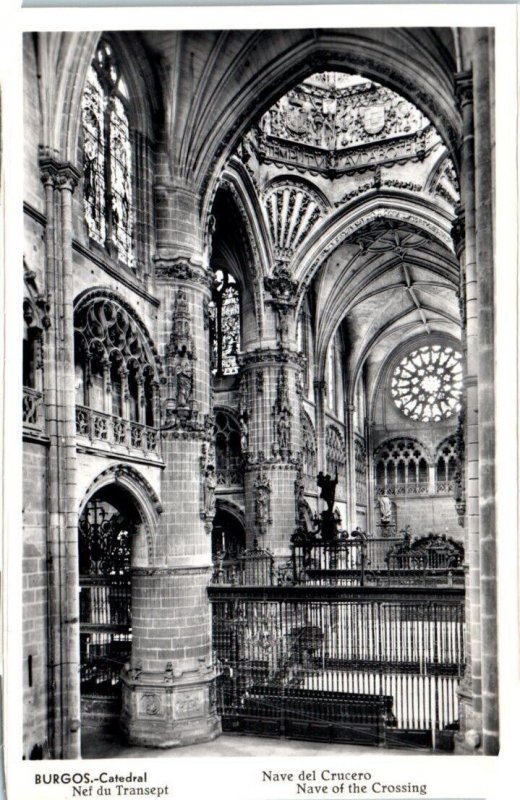 Postcard - Nave of the Crossing, Cathedral - Burgos, Spain