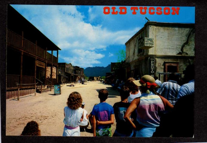 AZ Old Tucson Gunfight Arizona Cowboys Movie Town Postcard