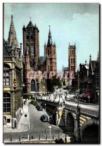 Postcard Old Gent Saint Nicolas Church